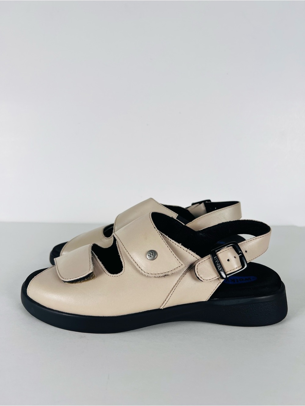 Wolky Nimes Leather Slingback Sandal in Linen Size 8 - Picture 2 of 15